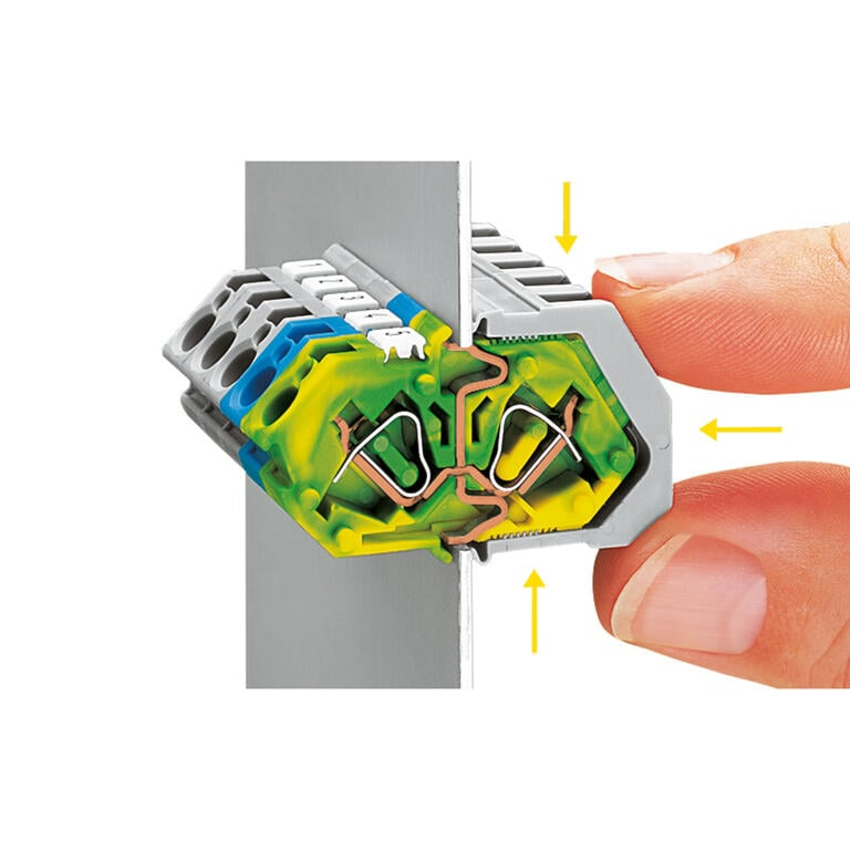 Through-wall type terminal block