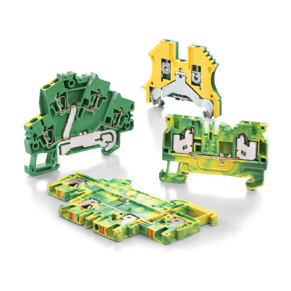 Grounded type terminal block