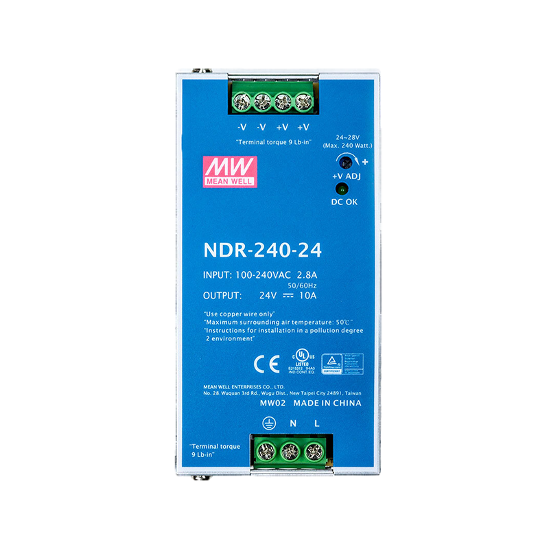 Rail-mounted switching power supply